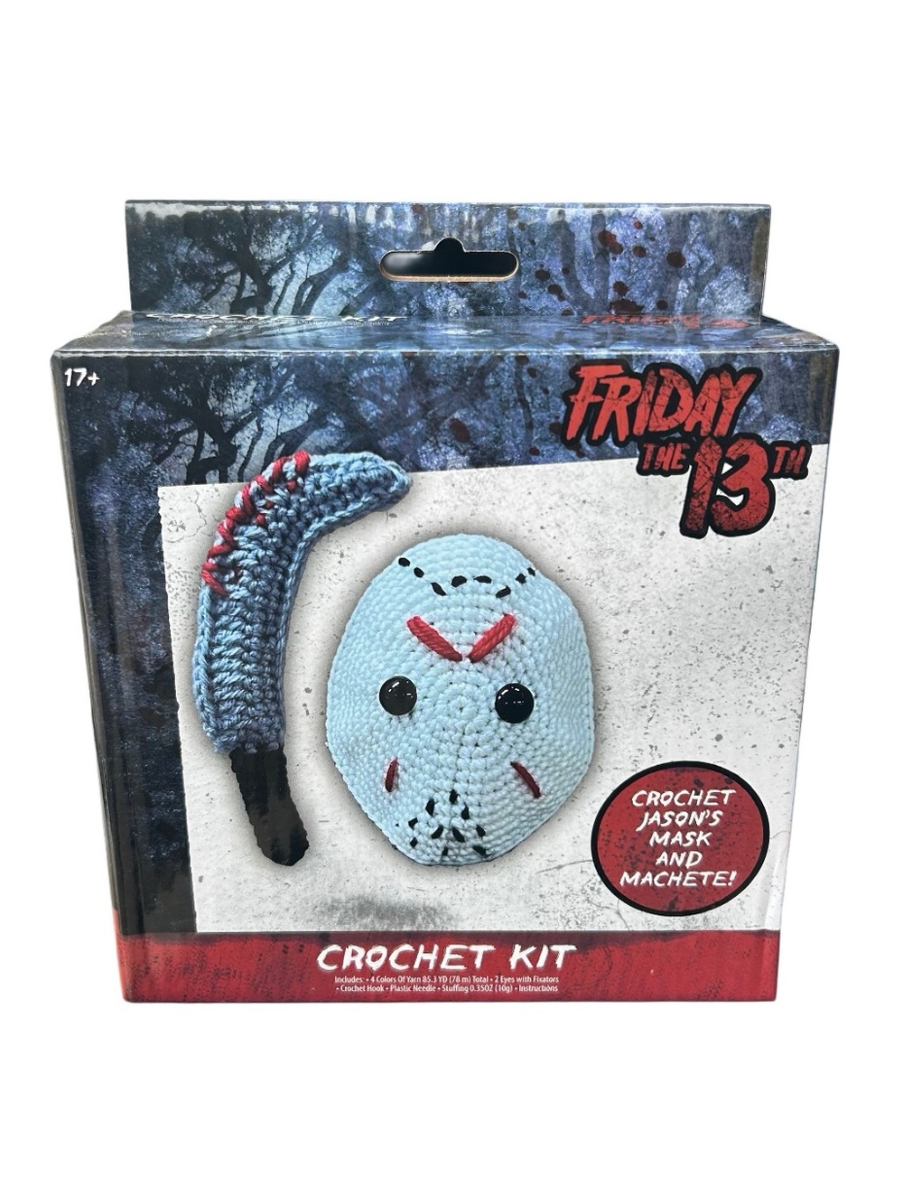 Friday the 13th Crochet Kit Jason Mask Machete Horror Craft Halloween New In Box
